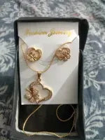 Heart Style Locket Set With Ear Rings