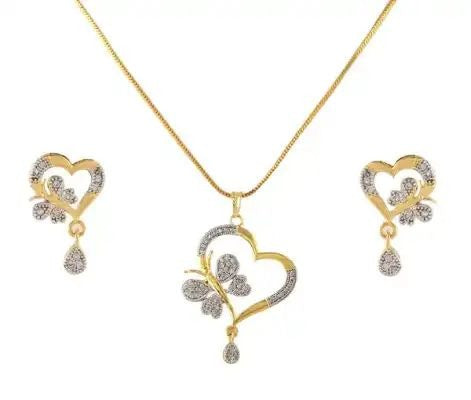 Heart Style Locket Set With Ear Rings